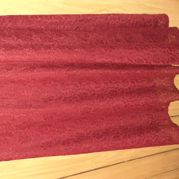 🆕 SALE Michel Laperle Maroon Plus Dress - Picture 12 of 15